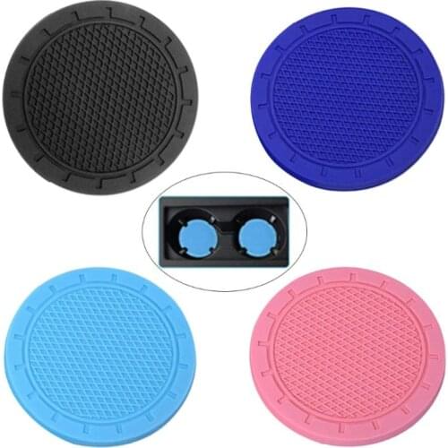 Creative Vehicle PVC Cup Holder Insert Heat Insulation Coaster Universal Auto Anti Slip Cup Coaster Holder Waterproof