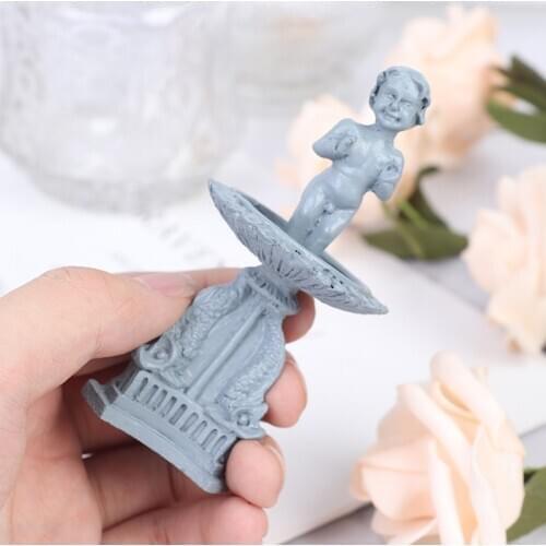 1:12 Dollhouse Miniature Garden Statue Ornament Mini Boy Statue Garden Decor Toy