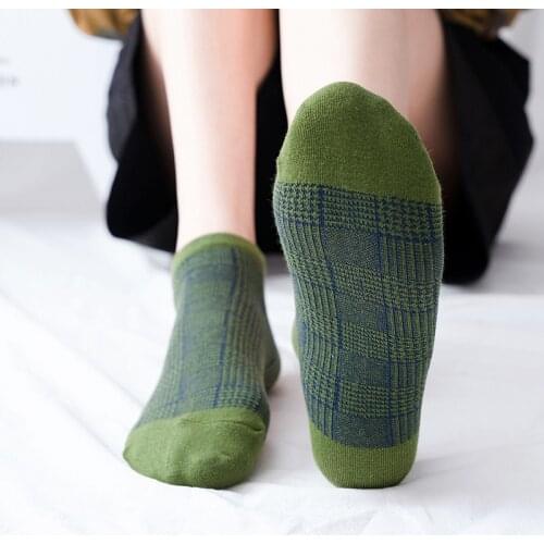 Fashion Women Socks New Ankle Socks Girls Cotton Plaid Novelty Women Fashion Spring Short Socks Lady Ankle invisible Socks