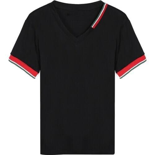 Men V-neck Short Sleeve Slim Fit Casual T-Shirt Tops Blouse Tee