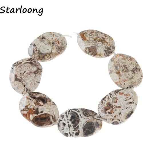 Natural Stone Blue Brown Pink Ocean Jaspers Faceted Slice Slab Nugget Agates Druzy Loose Gem Strand Beads for DIY Jewelry Making