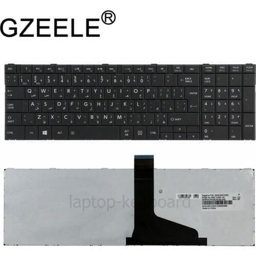 GZEELE New Arabic keyboard for Toshiba Satellite C850 L850 C870 C855 L855 L870 P850 AR black