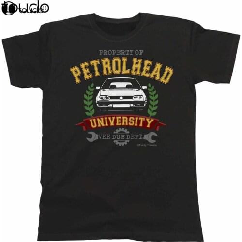 New Fashion Cool Tee Shirt Mens Car T Shirt Property Of Petrolhead University Vee Dub Dept Fashion Golfs Mk3 Custom T-Shirt