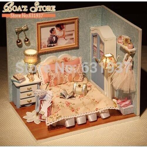 New Diy Wooden Doll House Miniatura Dollhouses Miniature 3D Puzzle For Children Toy Model Kits Toys Birthday Christmas Gift