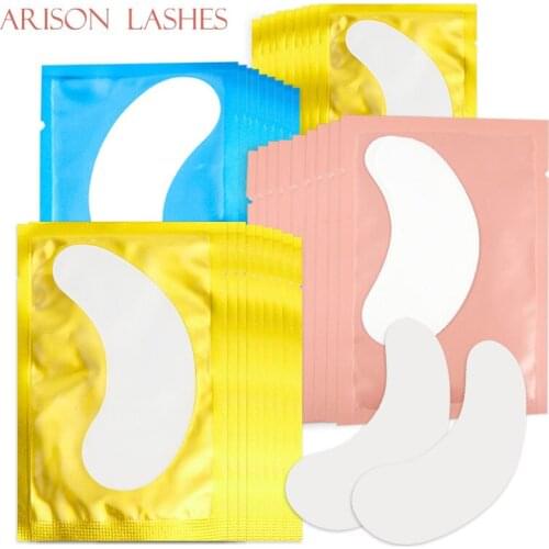 50/100 pairs/pack New Paper Patches Eyelash Under Eye Pads Lash Eyelash Extension Hydrating Eye Tips Sticker Wraps Make Up Tools