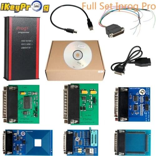 Full Set Iprog Pro ECU Programmer Eeprom IMMO Car Radio Airbag Reset PK DIGIPROG3 Carprog Iprog Plus V85 IPROG+ Pro 6 Adapters