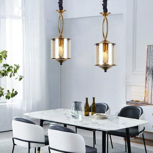 Postmodern Minimalist Personality Home Dining Bar Glass Chandelier Living Room Dining Table Lighting Chandelier