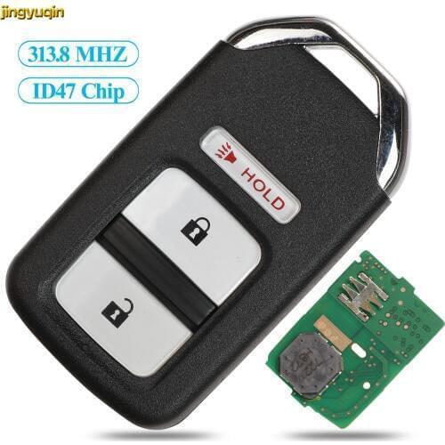 Jingyuqin Remote Smart Car Key Control 313.8MHZ ID47 For Honda Fit Jazz HR-V Crosstour 72147-T5A-A01 KR5V1X 3 Button