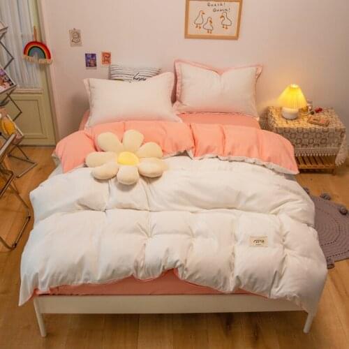 Sisher Solid Bedding Set For Home Bedroom Flower Duvet Cover 150X200 Single Double King Size Personality Bedspread No Fills