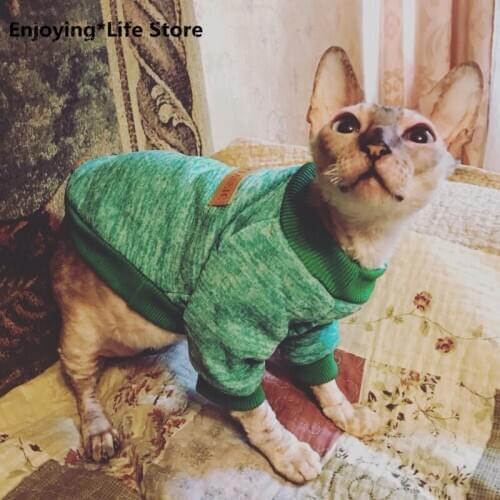 Warm Cat Sweater Clothing Classic Fashion Pet Dog Cat Clothes Kitten Chihuahua Clothing Winter Cat Clothing Coat