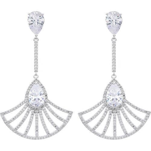 High quality zircon fanned water , classic jewelry earrings for women/girls'wedding parties ER-319