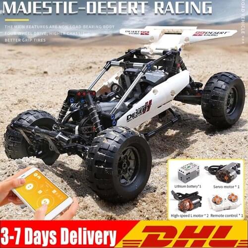 MOULD KING MOC High-Tech Car Model PF Buggys 2 Desert Racing Remote control Car Building Blocks Brick Kids Toys Birthday gifts