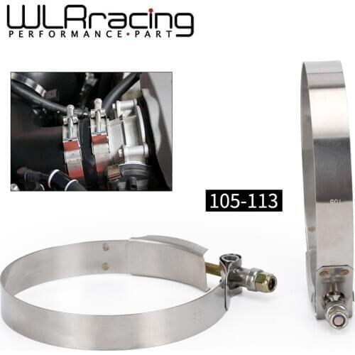 WLR RACING - (2PC/LOT) 4" CLAMPS 105MM-113MM STAINLESS 304 SILICONE TURBO HOSE COUPLER T BOLT CLAMP KIT HIGH QUALITY WLR5258