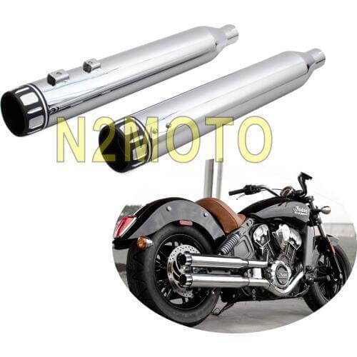 1Pair 4" Roaring Series Chrome Exhaust Muffler 720mm Exhaust Silencer Pipes for Harley Touring 1995-2016