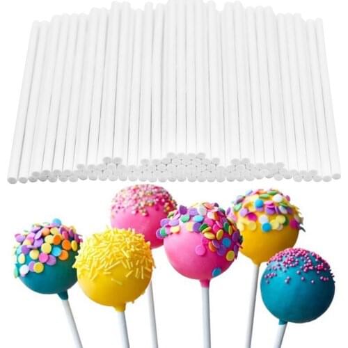 100Pcs Lollipop Sticks Chocolate Sugar Candy Mold Pops Non-Toxic Food Grade Plastic Sucker Tubes DIY Cake Bakeware Kitchen Tool