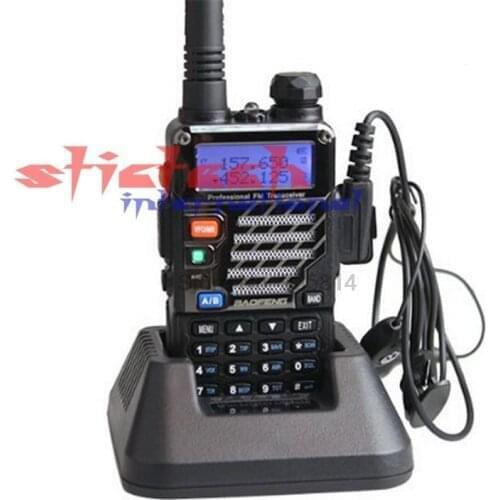 50% shipping fee 5pcs BAOFENG UV-5R UV-5RE UV5R136-174/400-520MHz VHF/UHF Dual Radio Handheld Tranceiver with free earpiece