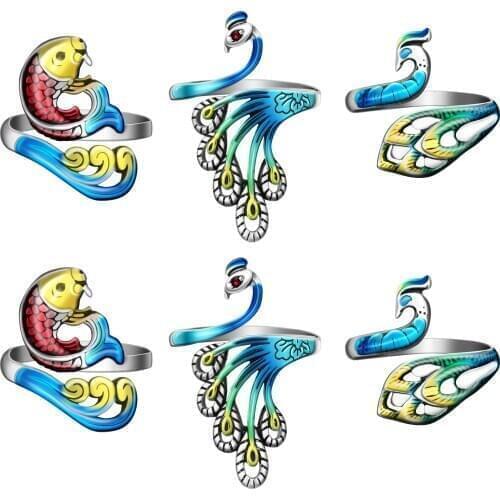 6 Pieces Adjustable Knitting Crochet Loop Ring Braided Knitting Ring Yarn Guide Finger Holder Knitting Thimble Ring Adjustable