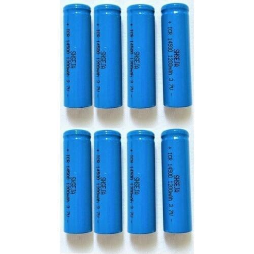 8pcs 3.7V 14500 1200mAh AA Li-ion Rechargeable Battery For Flashlight Torch
