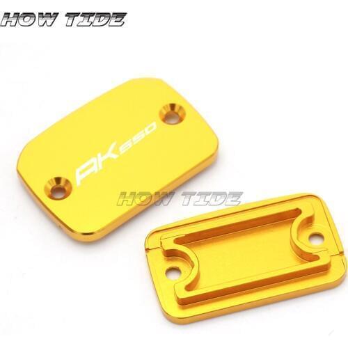 Motorcycle Accessories CNC Front Brake Fluid Reservoir Cap with AK550 LOGO For KYMCO AK550 2017-2018
