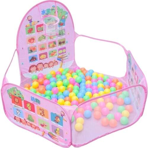 Ball Pool With Basket Children Toy Ocean Ball Pit Baby Playpen Tent Outdoor Toys For Children Ballenbak