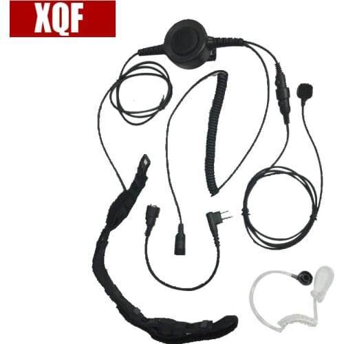 Bodyguard Flexible Throat Mic Microphone Large Armpit PTT Covert Acoustic Tube Earpiece For Motorola Radio EP450 GP2000 GP88