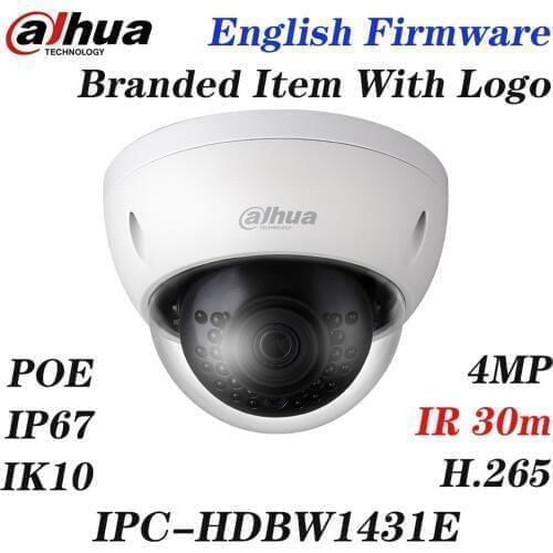 Dahua IPC-HDBW1431E 4MP IP camera POE H.265 IP67 IR 30m English version of the security network Camera replace IPC-HDBW4433R-S