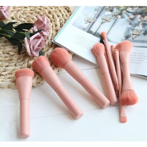 Wooden Foundation Cosmetic Eyebrow Eyeshadow Makeup Brush Sets Multifunctional Cosmetic Tools