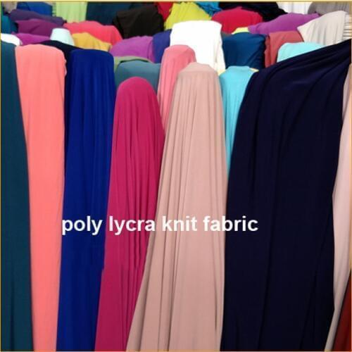 1 Yard Stretch Poly Lycra Knit Material For Latin Plain Fabric For Dress