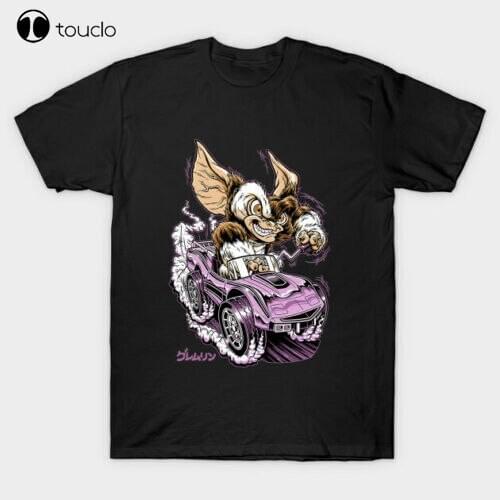 Gizmo Motor Car Gremlins Psycho Rat Fink Parody Horror Movie Black T-shirt S-3XL
