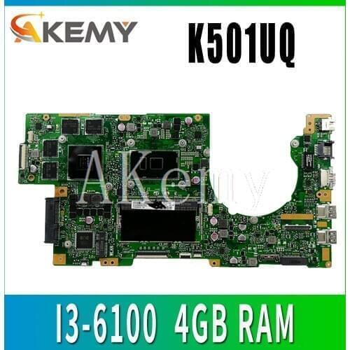K501UQ Laptop motherboard for ASUS K501UQ K501UXM K501UW K501UWK Test mainboard motherboard test ok GT940M I3-6100 4GB RAM