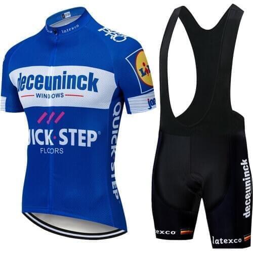 Cycling set Pro Team DECEUNINCK Summer Cycling Jersey Set Breathable Racing Sport Mtb Bicycle Jerseys Mens Cycling Clothing