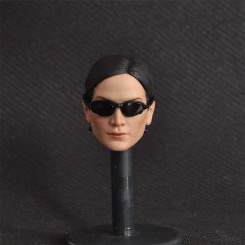 MC003 1/6 Female Agent head sculpt The Matrix Trinity Head Carving Fit 12" Female Figure Body in stock