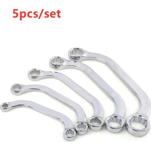 5pcs/set 8-10/11-13/14-15/17-19/21-22mm C Type Plum Wrench Spanner Set Auto Repair Wrench Tool
