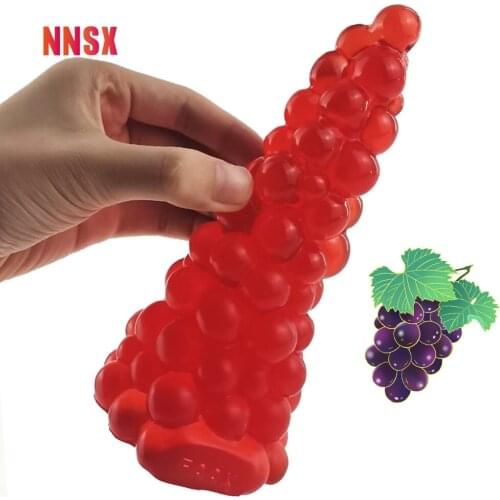 NNSX Grape Anal Plug Transparent Wine Red Granular Sensation Delicate and Exquisite Masturbation G-spot Orgasm Sex Toys ForWomen