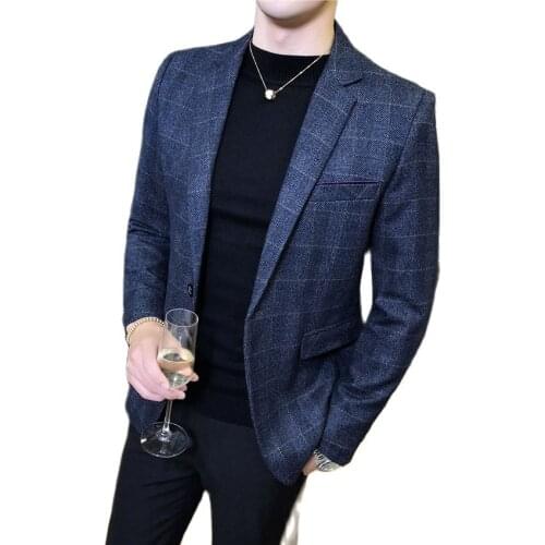 2018 New Men fall fashion Suit Jackets High grade Business Banquet Wedding Mens Dress Jacket Slim Elegant Male Blazer Coats