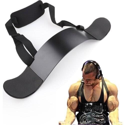 2021 Weight Lifting Arm Blaster Adjustable Aluminum Bodybuilding Bicep Triceps Curl Bomber Arm Muscle Training Gym Equipment New