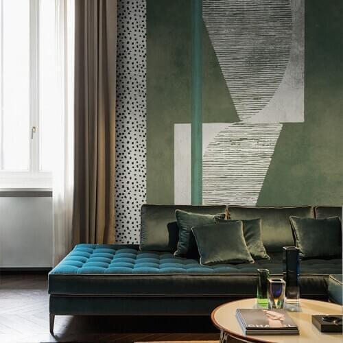 MASAR Italian light luxury living room bedroom villa background wall sofa wallpaper wallpaper reading room Luxury