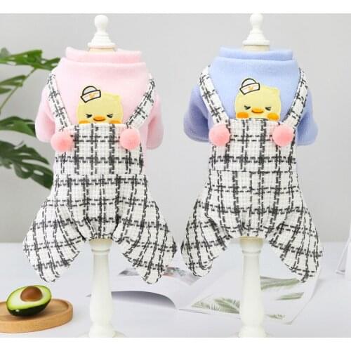 Pet jumpsuit Clothes For Small Dog Cat Autumn and winter Teddy small dog coat chicken with four legged cotton padded clothing