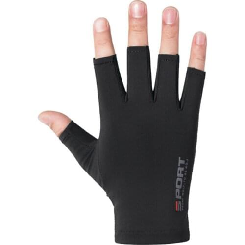 Spring Summer Sun Protection Women Men Half Finger Gloves Non-slip Breathable Fishing Driving Cycling Handwear Motocycle Fitness