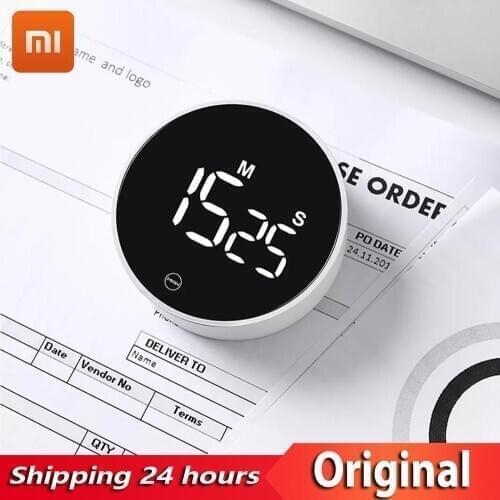 XIAOMI MIIIW Rotating Timer Portable LED Counter Silent Timing Magnetic Digital Hour Meter Stopwatch Alarm Clock For Cooking