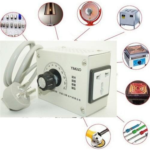 Voltage Regulator Adjust Motor Speed Control Dimmer Thermostat AC 220V 4000W