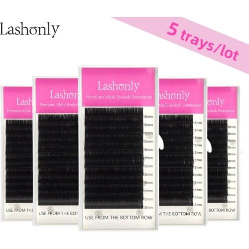 Lashonly High Quality Mink Eyelash Extension Individual Eyelashes Russian Volume Eyelashes for Make Up Maquiagem Cilios