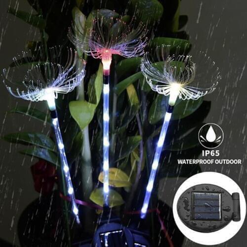 Solar Garden Light Waterproof Optical Fiber Lawn Garden Light Outdoor Camping Night Lights LED Solar Lamp Powered Landscape Lamp