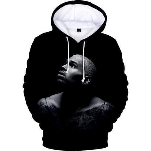 Pop Singer Chris Brown 3D Printed Hoodie Mens Sweatshirt Women Hip Hop Harajuku Streetwear Chris Brown Adults and Children Coat