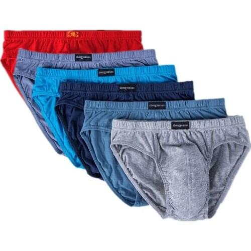 5Pcs/Lot Briefs MenS Underwear 100% Pure Cotton Comfortable MenS Underwear Plus Size Free Shipping MenS Breathable Underwear