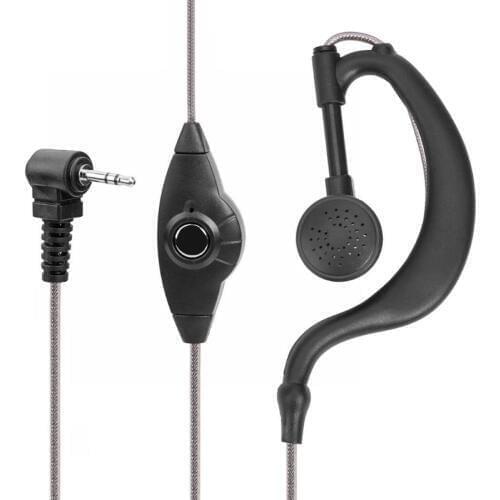 Universal 1Pin G Shape 2.5mm Ear Hook Earpiece Headset w/PTT Mic for Motorola MTH600 MTH650 MTH600 MTH800 MTH850 MTP850