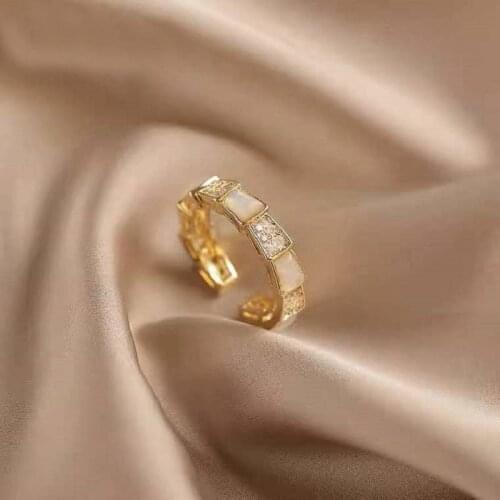 CANZE Women Adjustable Ring Trendy Design Elegant Personalized Design Alloy Pearl Index Finger Ring Jewelry