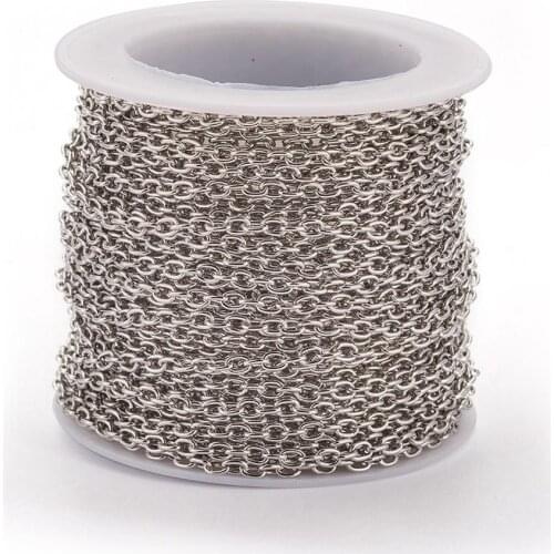 10m Iron Cable Chains Unwelded Metal Chains Link For Jewelry Making DIY Jewelry Necklace Bracelet Materials Findings Supplies