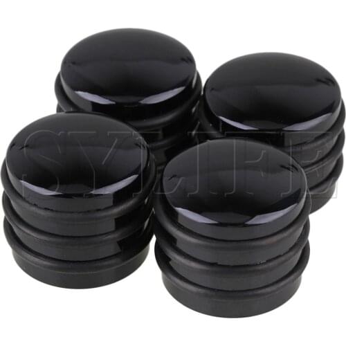 4x O-Ring Guitar Bass Rotary Control Knobs for 6mm Split or Solid Shaft Black