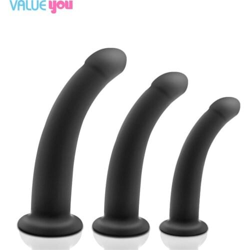 Silicone sucker butt plug male and female sex toy plug super long anal dildo butt plug